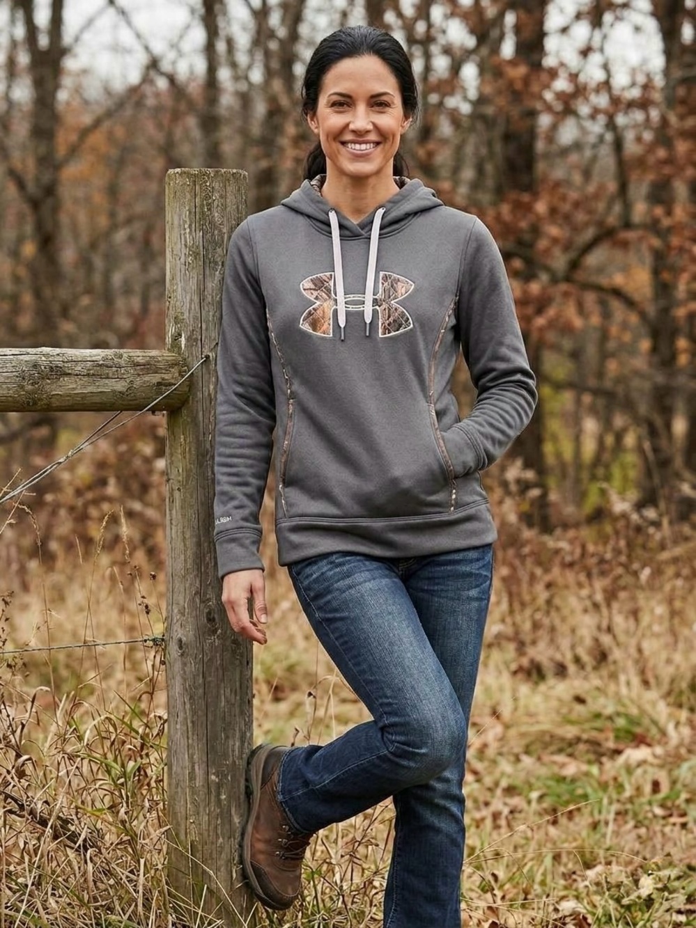 Under Armour Storm Caliber Gray & Camo Hoodie
